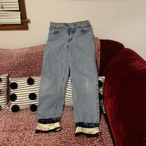 Vintage Levi's with silk fabric bottoms